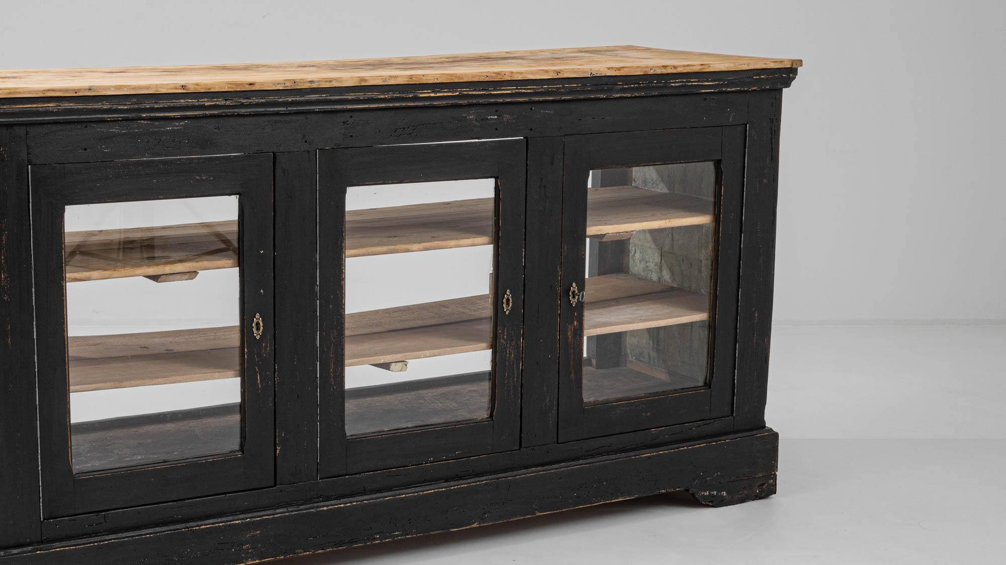 19th Century French Wooden Vitrine Counter For Sale 4