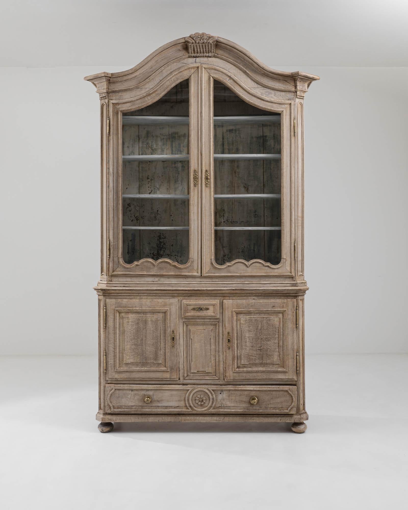 French Provincial 19th Century French Wooden Vitrine 