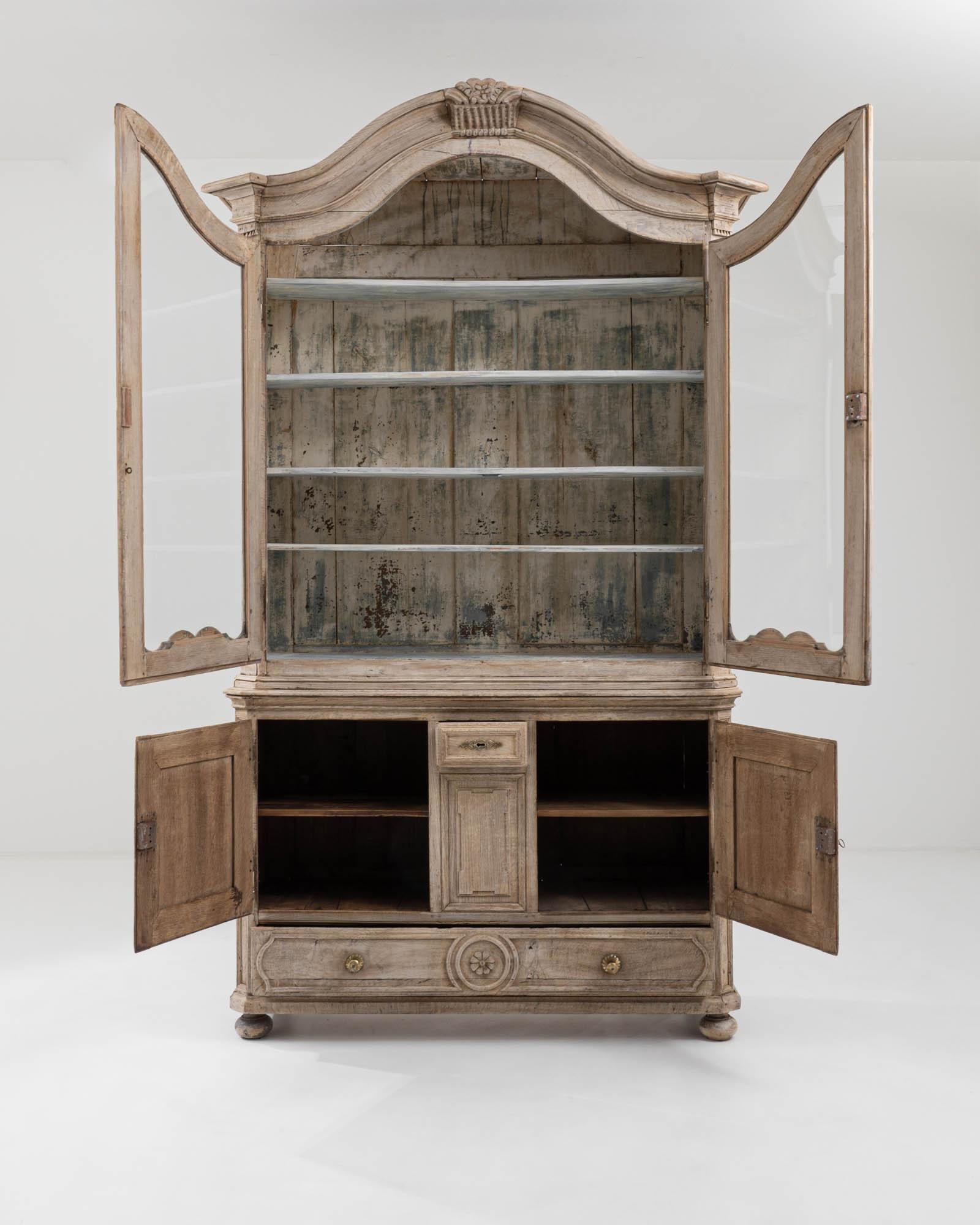 19th Century French Wooden Vitrine  In Good Condition In High Point, NC