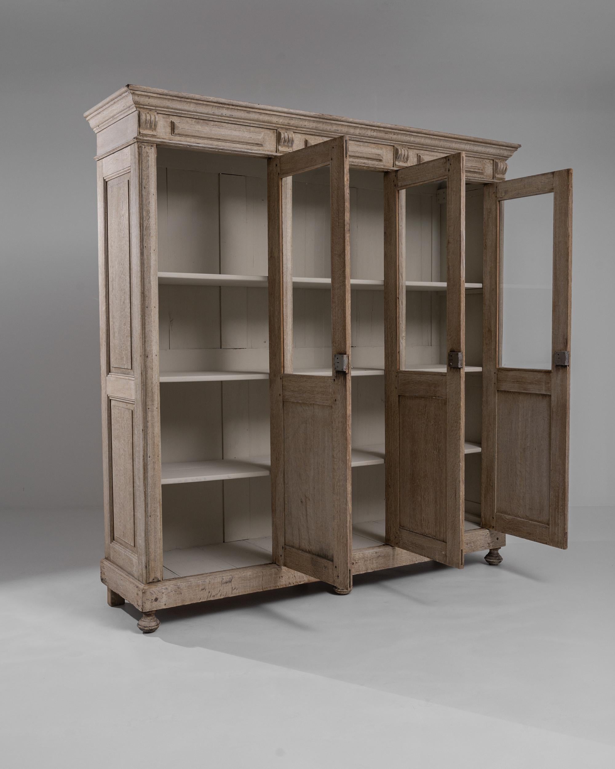 Glass 19th Century French Wooden Vitrine