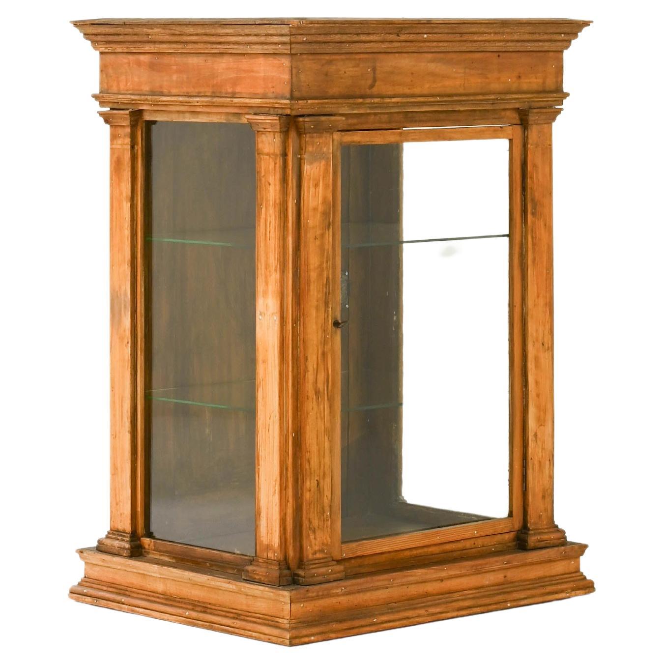 19th Century French Wooden Vitrine For Sale