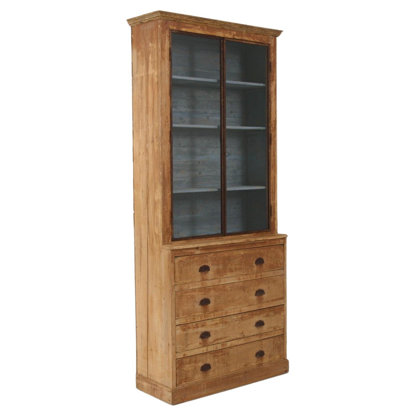 19th Century French Wooden Vitrine For Sale