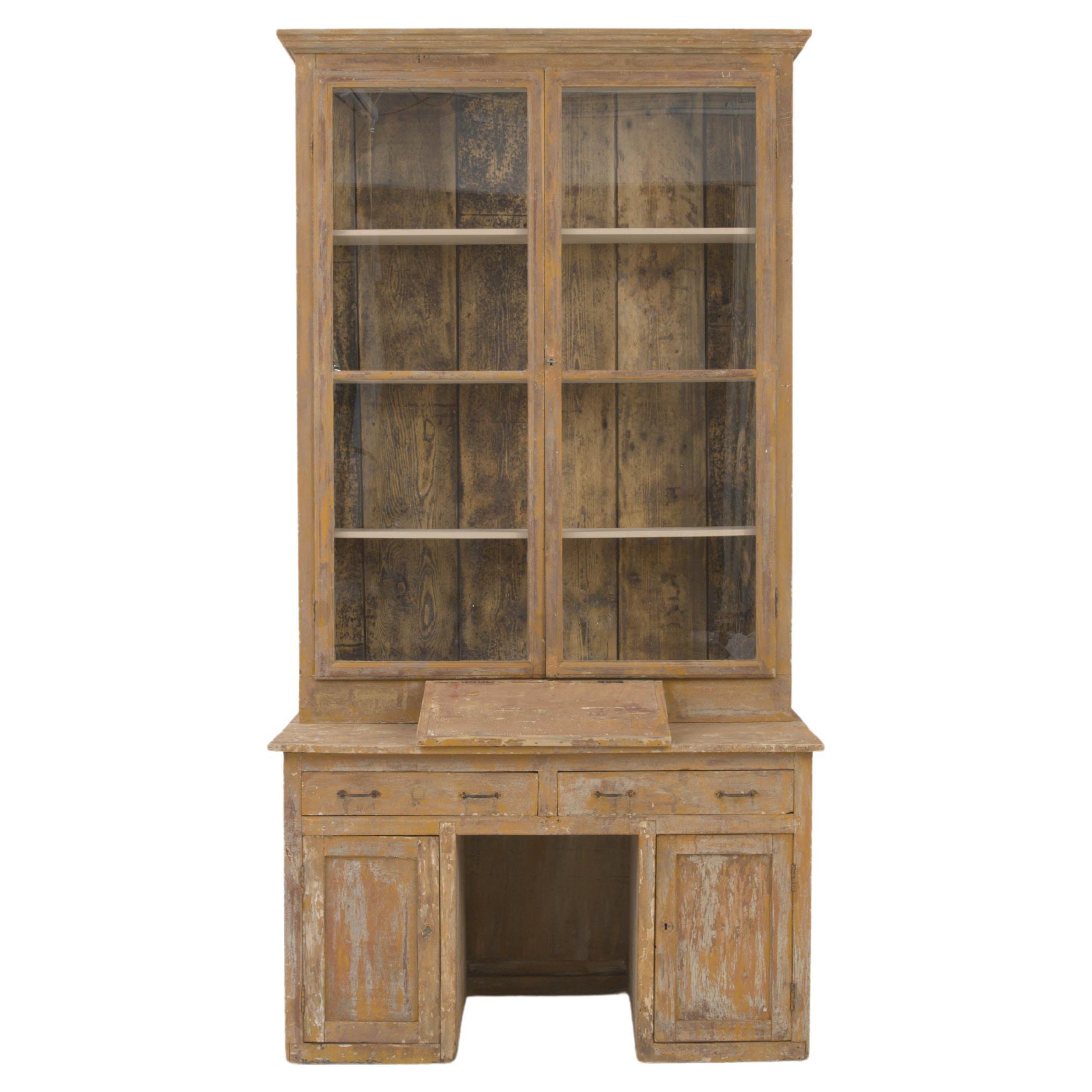 Vitrina de madera francesa del siglo XIX