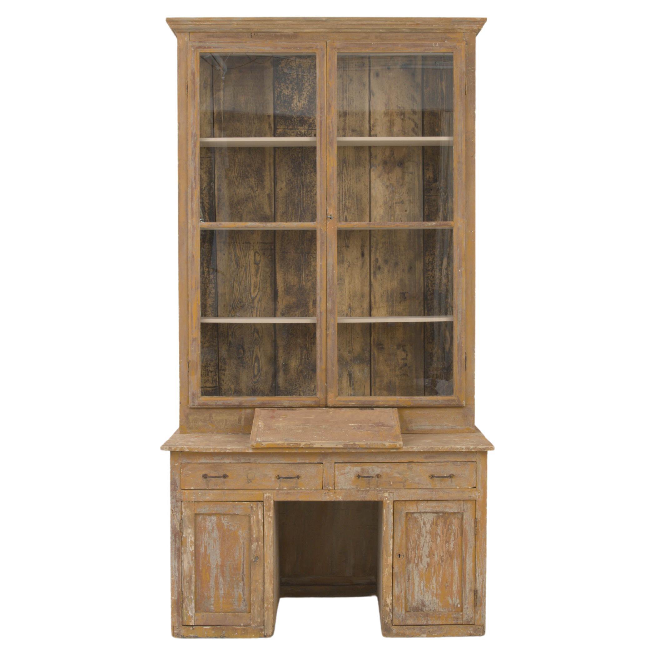 Vitrine en bois française du 19ème siècle