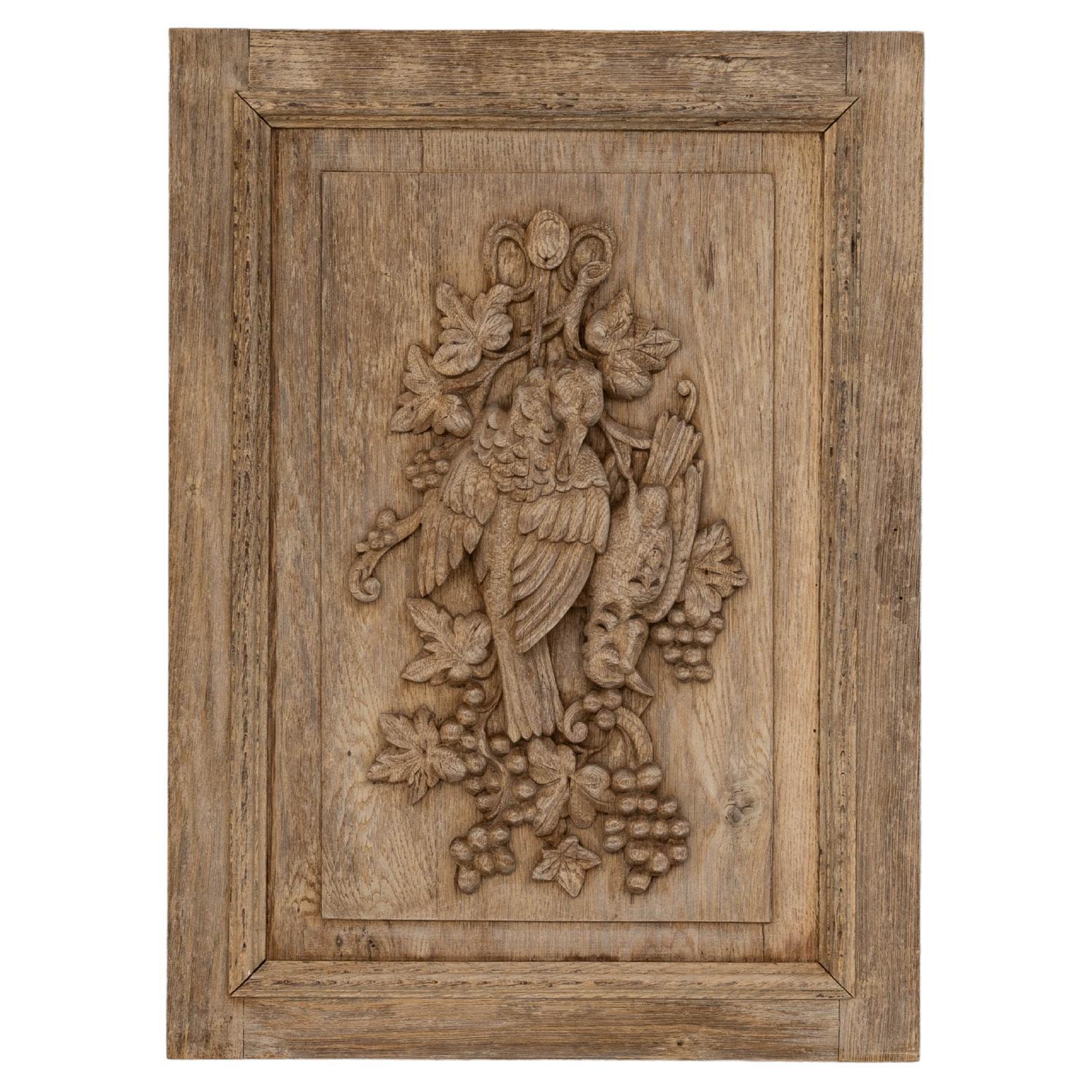 Décoration murale en bois français du 19e siècle