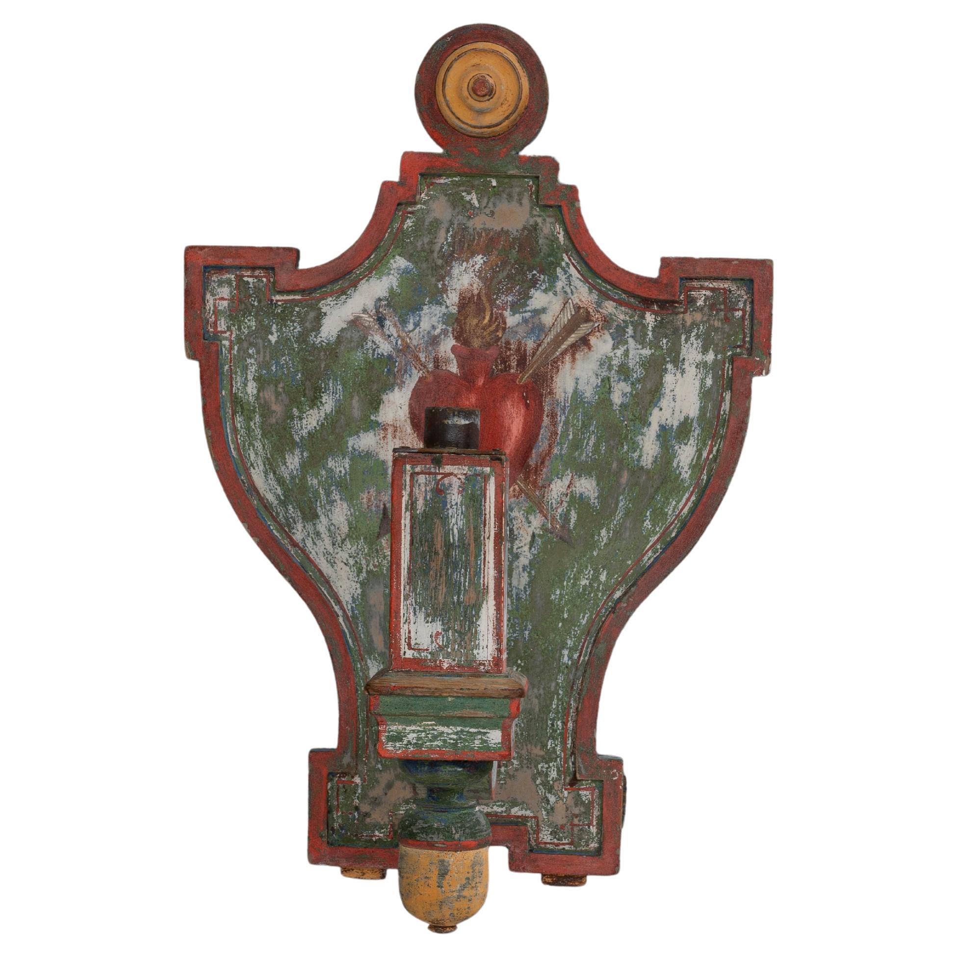 19th Century French Wooden Wall Sconce