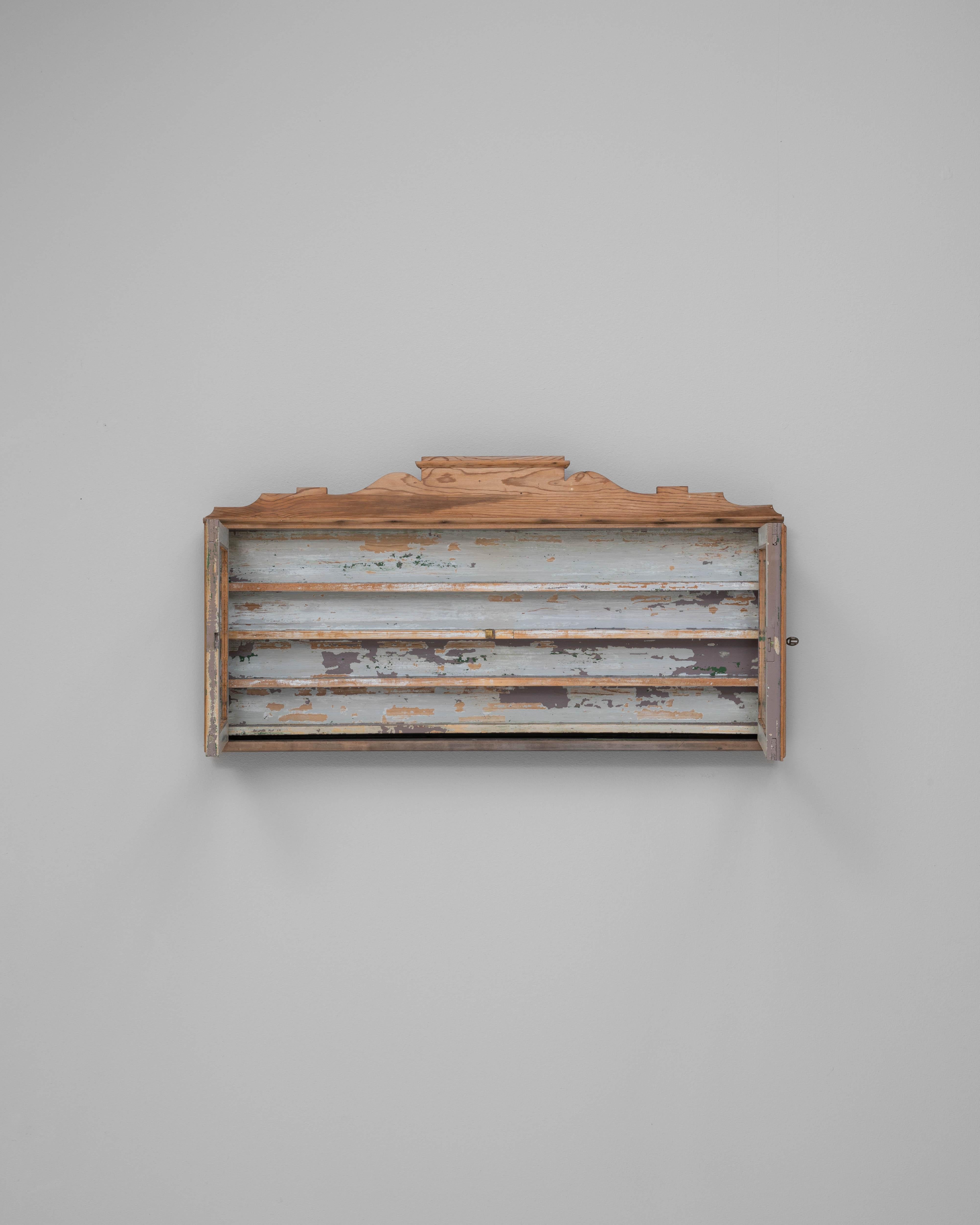 19th Century French Wooden Wall Vitrine In Good Condition For Sale In High Point, NC