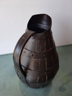 19th Century French Wooden Water, Beer, Wine Jar