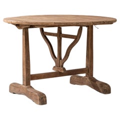Französischer Wein-Tisch aus Holz aus dem 19. Jahrhundert