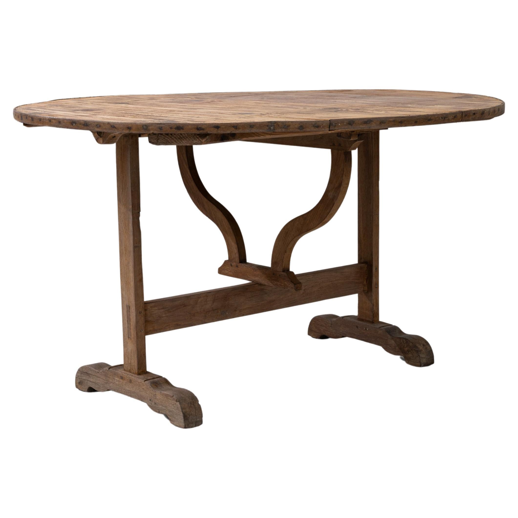 19th Century French Wooden Wine Tasting Table