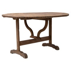 Antique 19th Century French Wooden Wine Tasting Table
