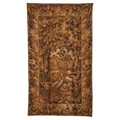 19th Century French Woodland Tapestry with Peacocks