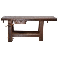 19th Century French Work Bench Table