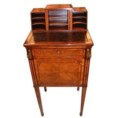 19th Century French Writing/End Table with Bronze Swags