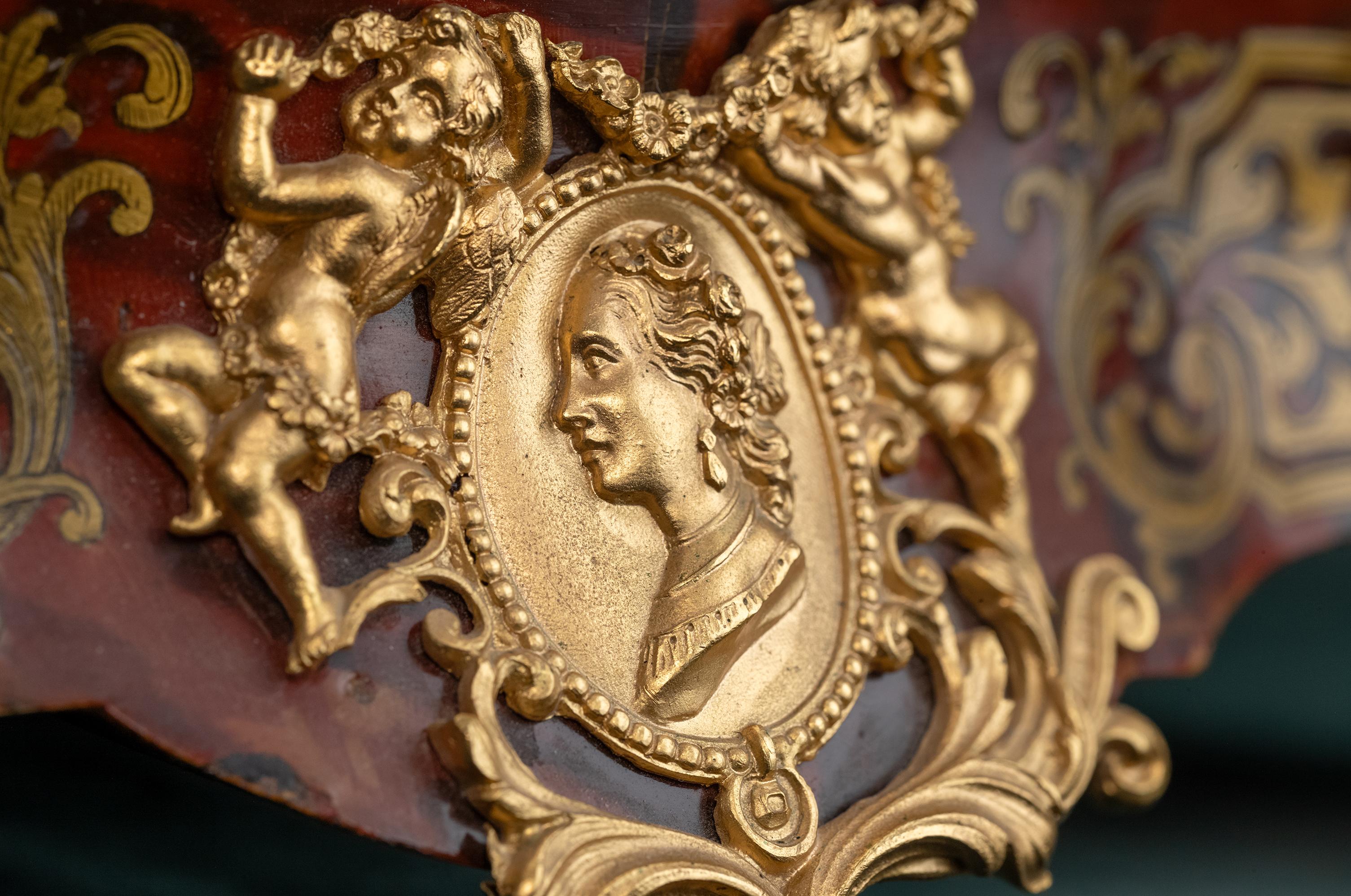 Francese Set da scrittura francese del XIX secolo con orologio da viaggio di Moser à Paris. in vendita