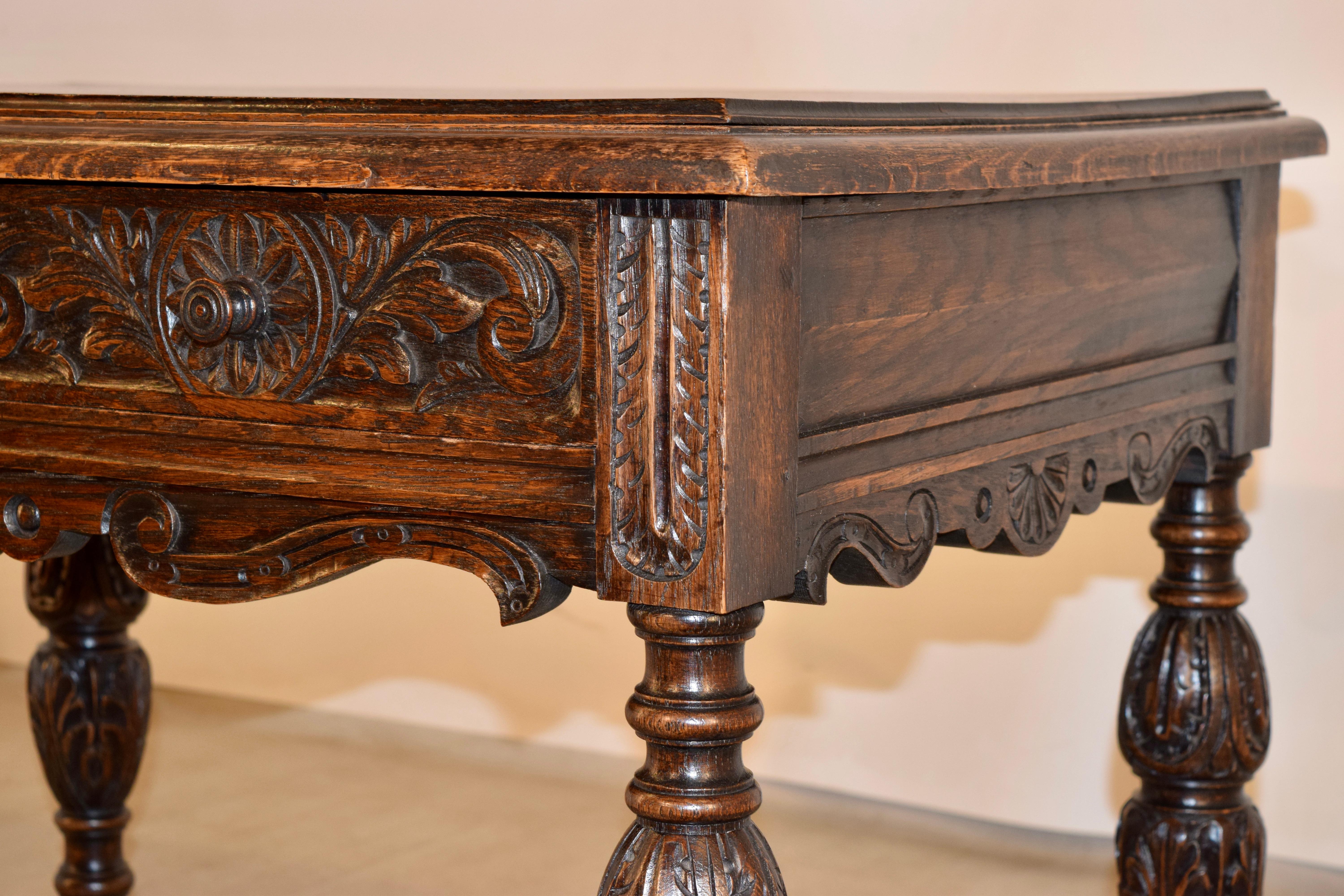 Oak 19th Century French Writing Table For Sale