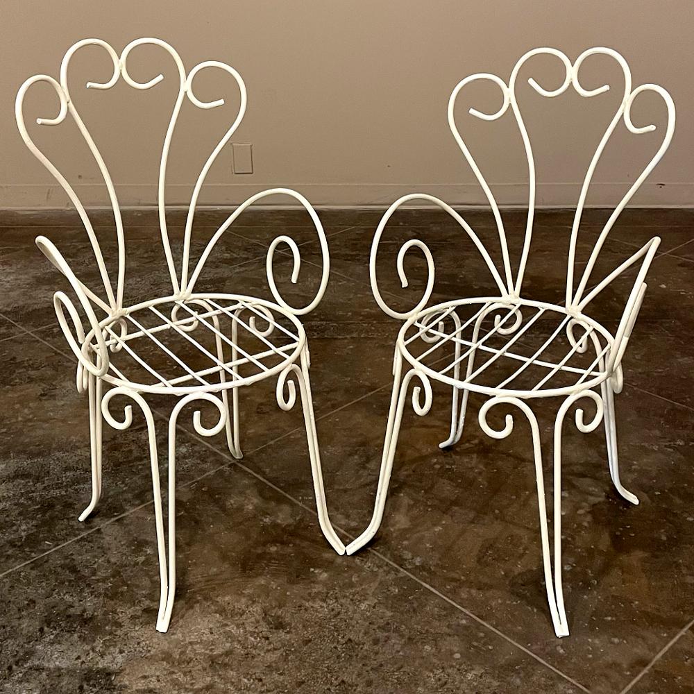 19th Century French Wrought Iron 6-Piece Garden Salon Set In Good Condition For Sale In Dallas, TX