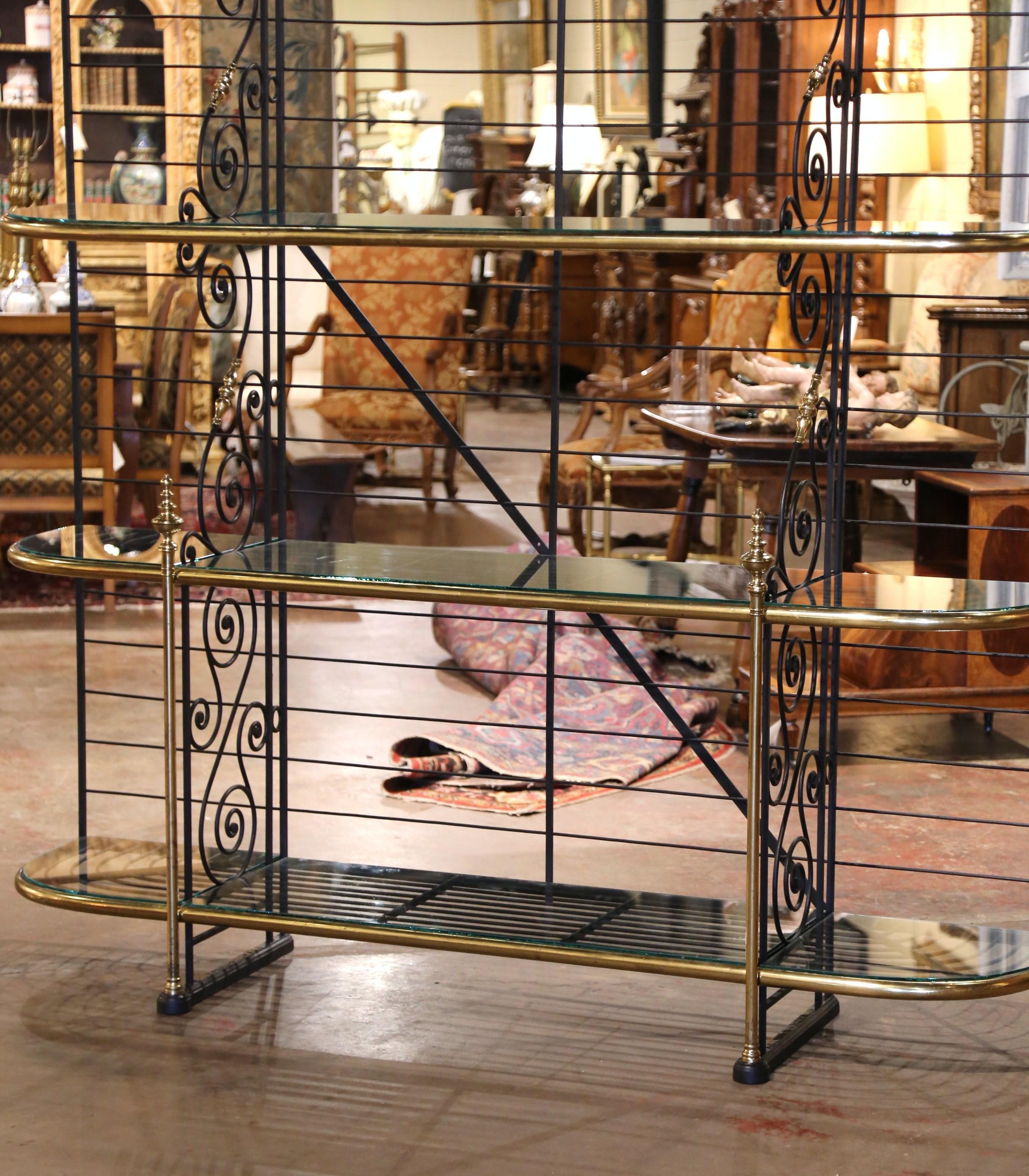 Display your Majolica collection, cooking books, glass ware or other accessories on this elegant antique Parisian 