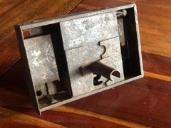 19th Century French Wrought Iron Antique Lock with Original Key