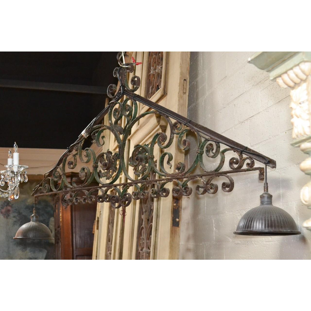 Late 19th Century 19th Century French Wrought Iron Bar Light
