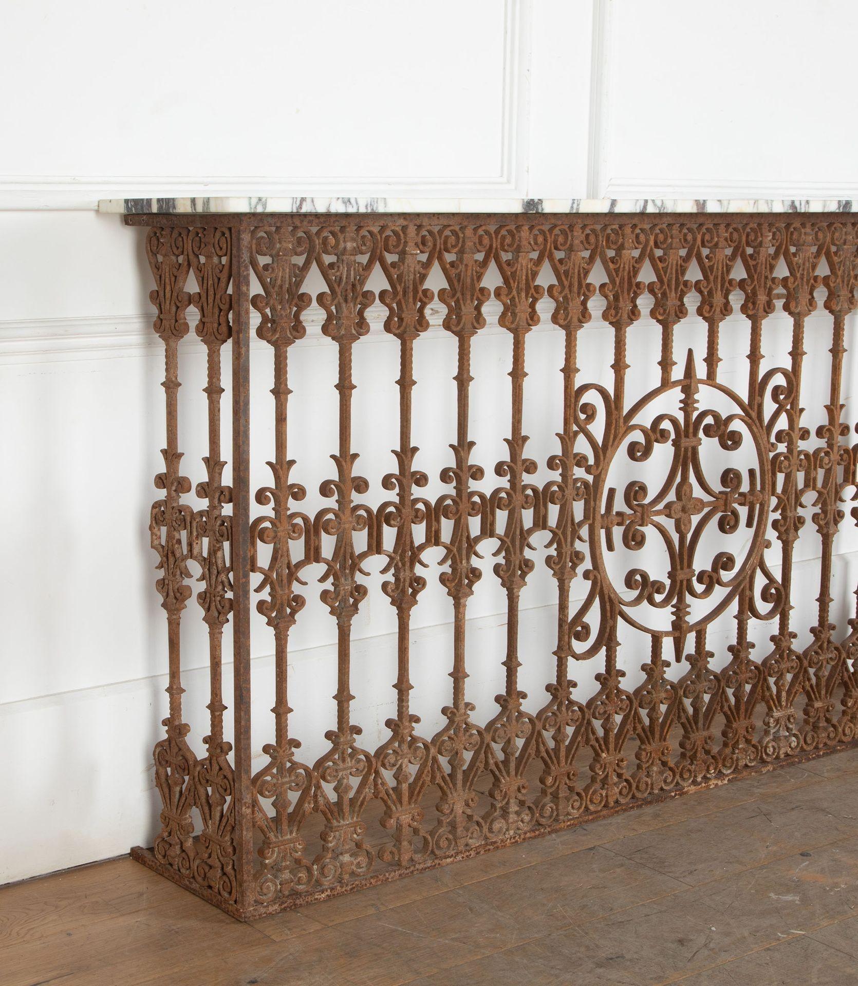 19th Century French Wrought Iron Console For Sale at 1stDibs