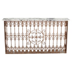 19th Century French Wrought Iron Console