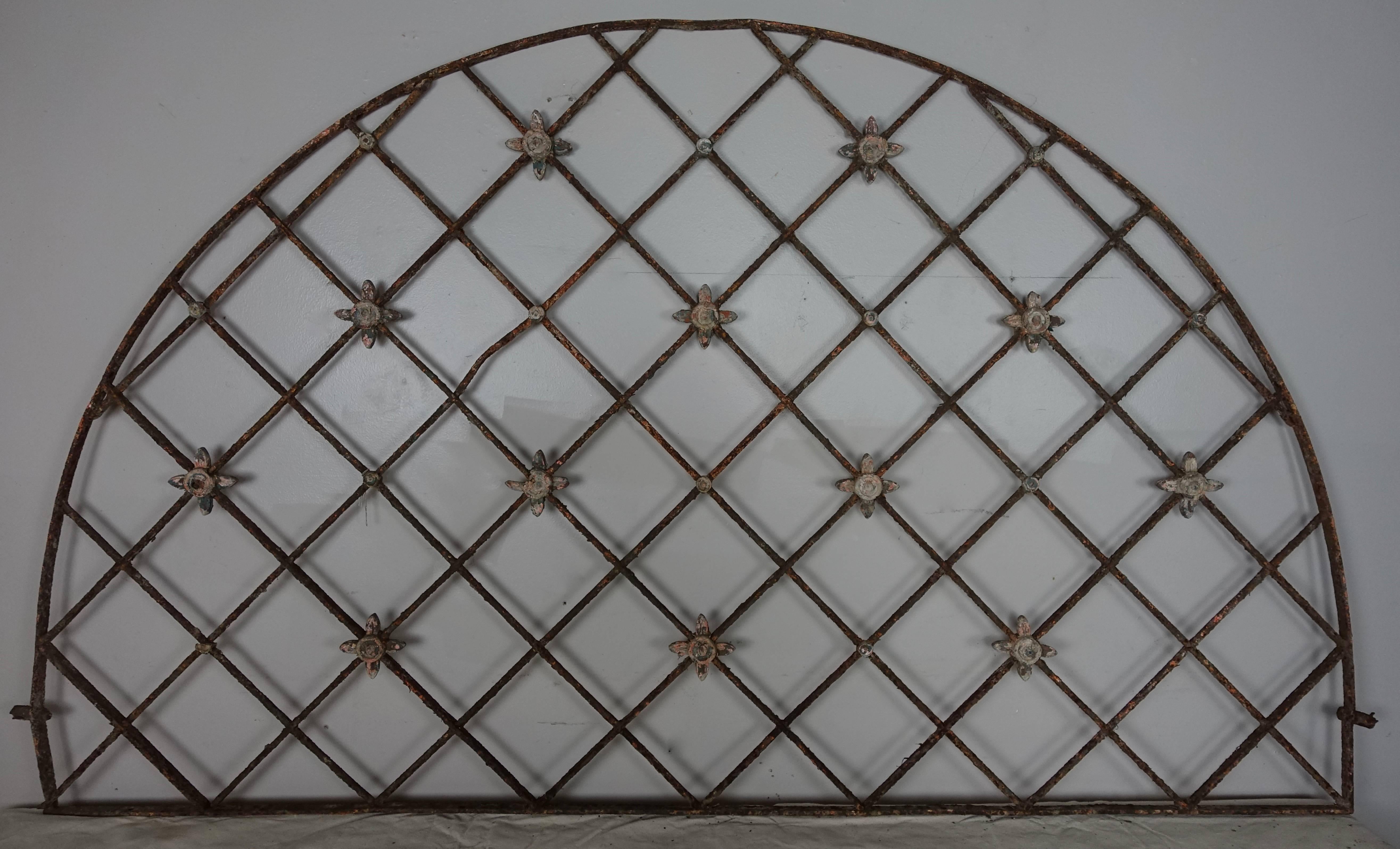 19th Century French Wrought Iron Demilune Traverse 1