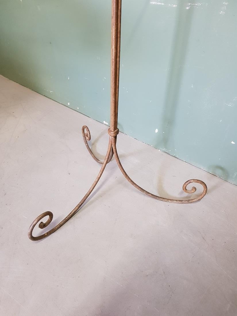 19th Century French Wrought Iron Floor Candlestick for 19 Candles For Sale 3
