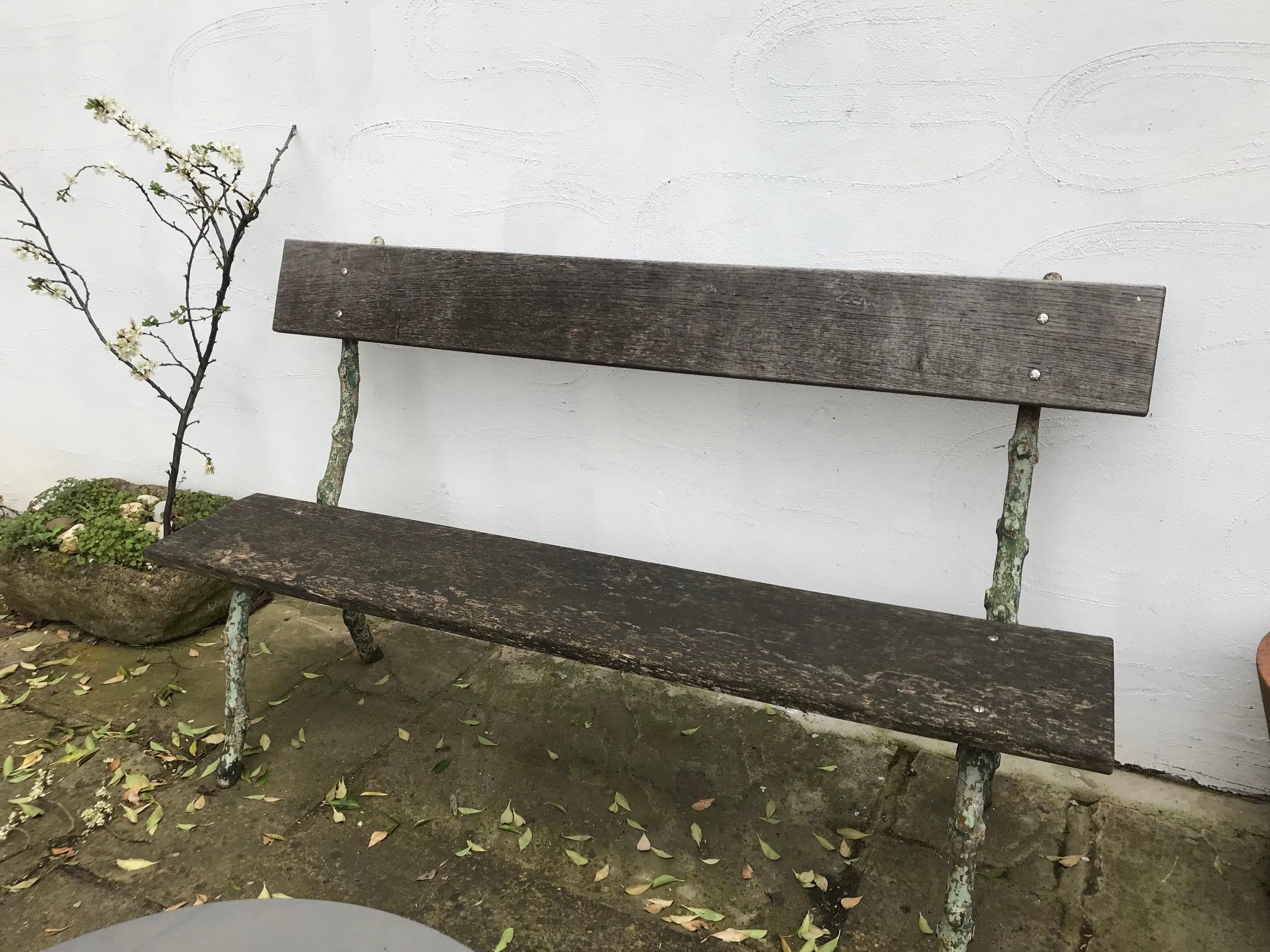 19th Century French Wrought Iron Garden Bench For Sale 6
