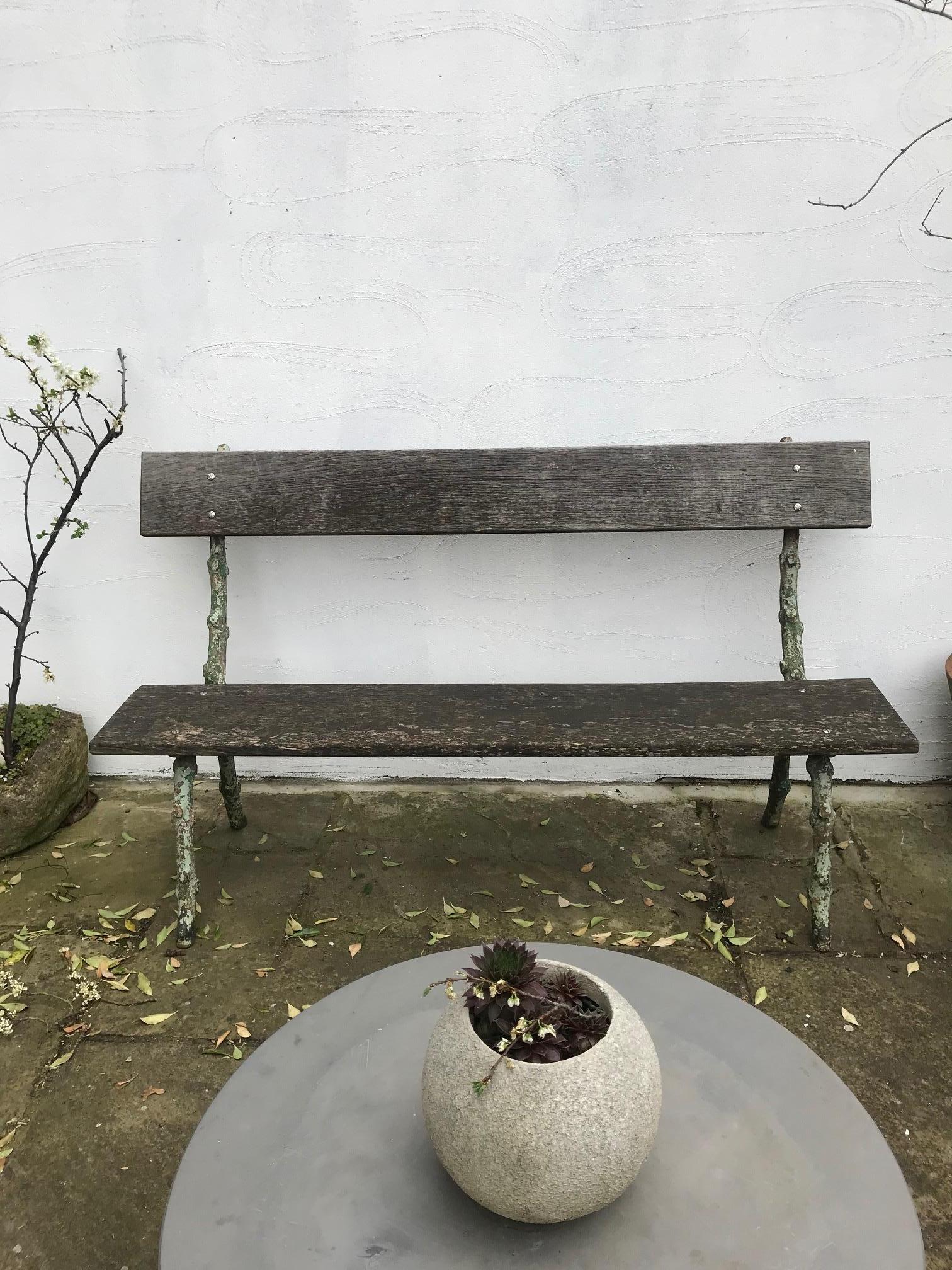 19th Century French Wrought Iron Garden Bench For Sale 7