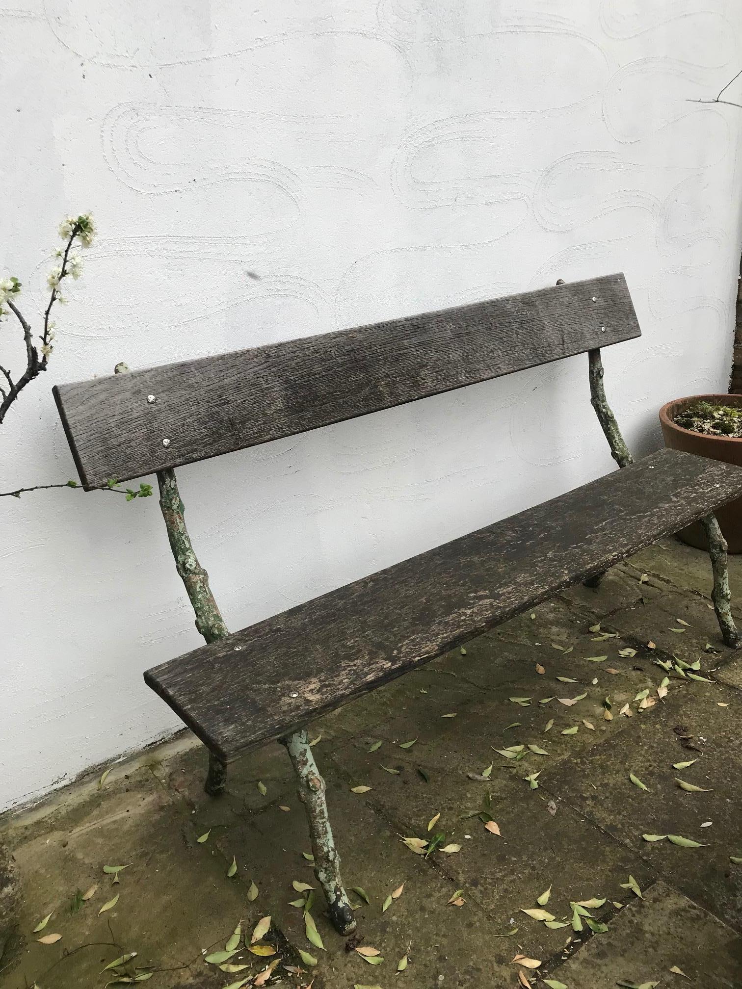 19th Century French Wrought Iron Garden Bench For Sale 1
