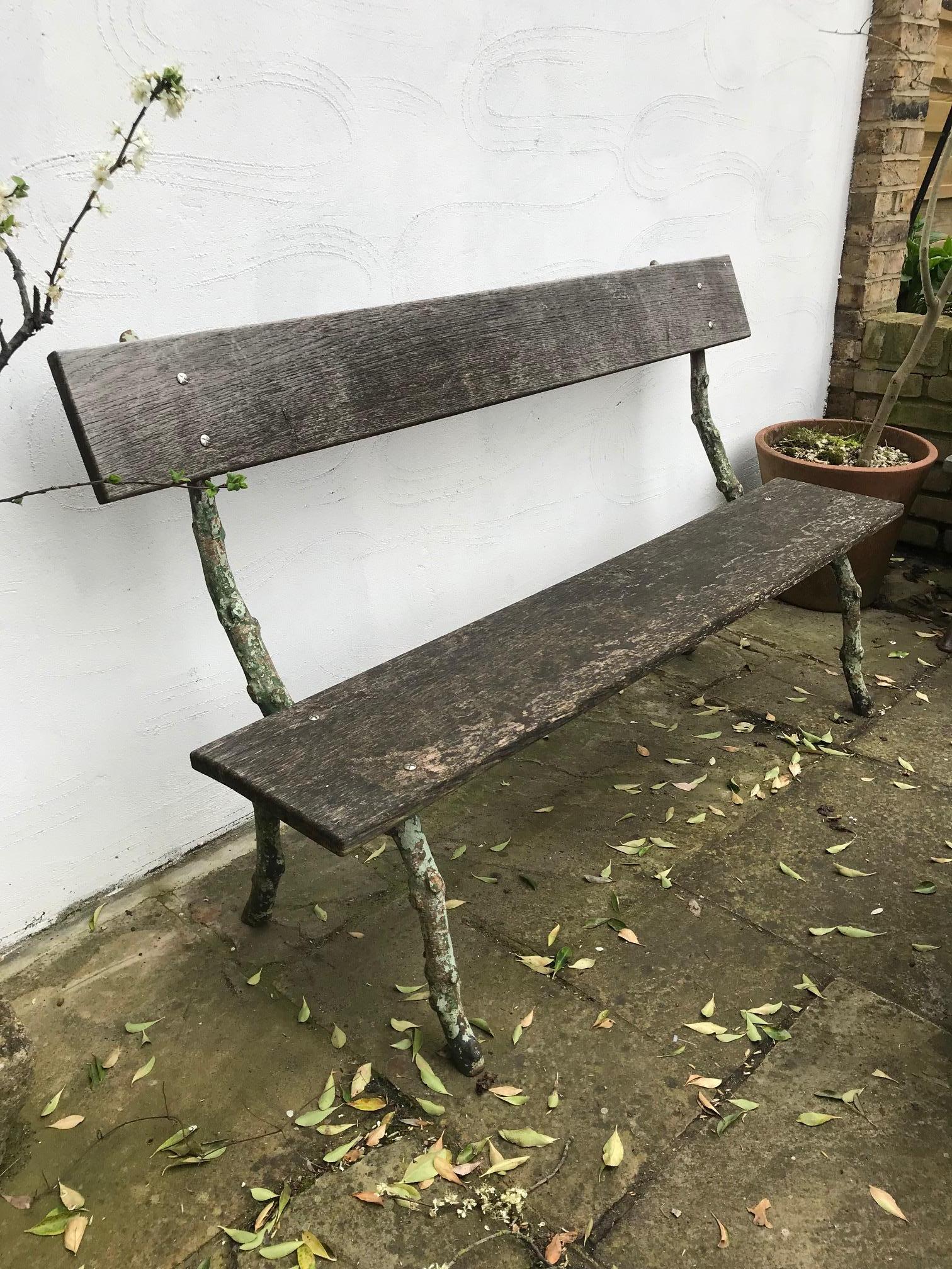 19th Century French Wrought Iron Garden Bench For Sale 2