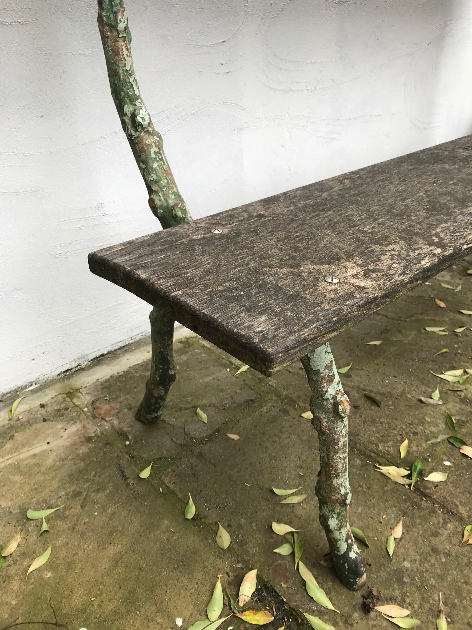 19th Century French Wrought Iron Garden Bench For Sale 3