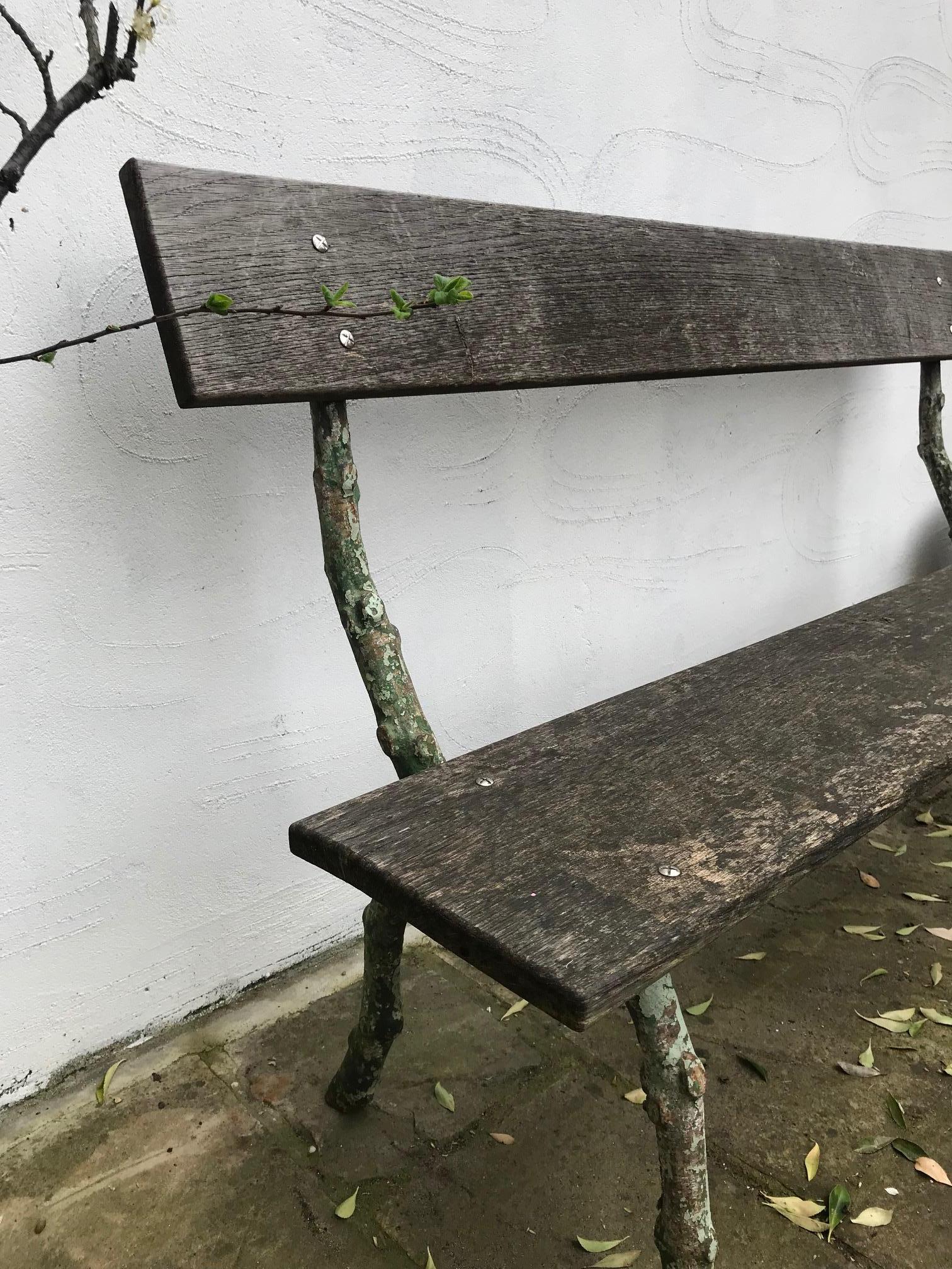 19th Century French Wrought Iron Garden Bench For Sale 4