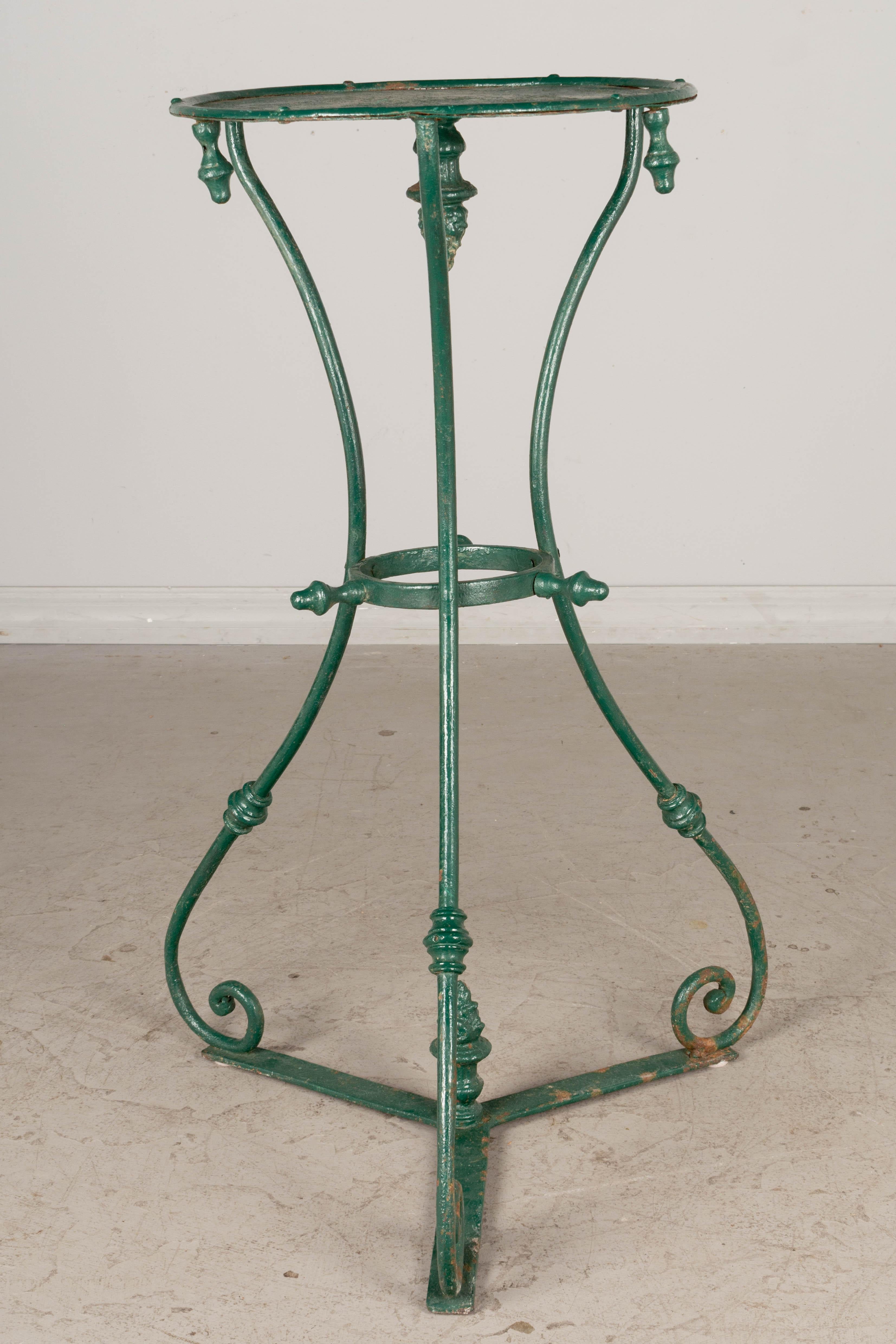 19th Century French Wrought Iron Garden Pedestal 1