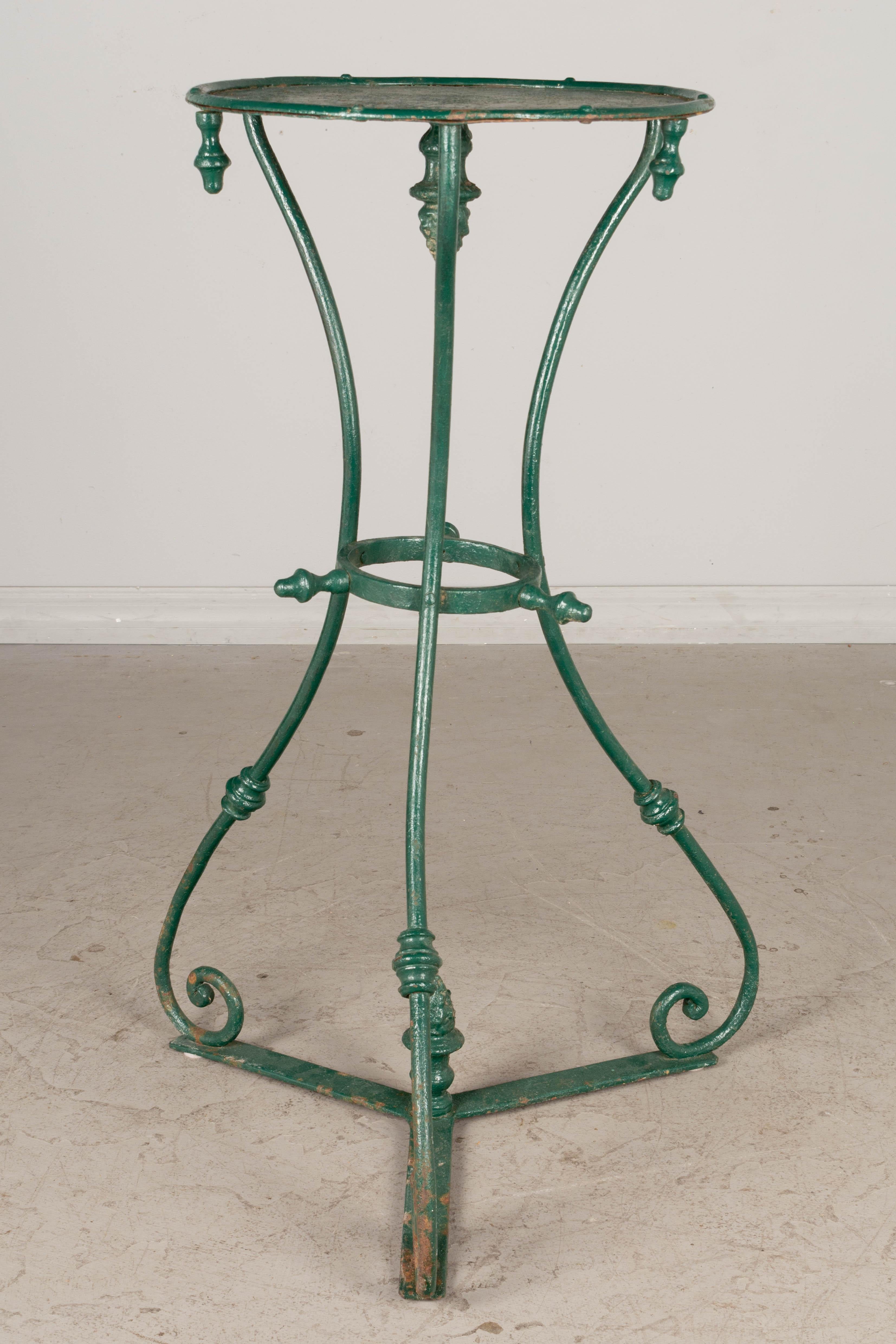 19th Century French Wrought Iron Garden Pedestal 2