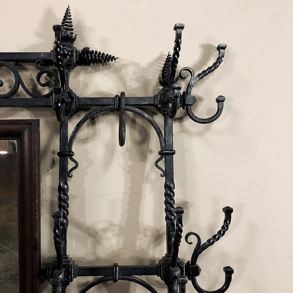 19th Century French Wrought Iron Hall Hand-Forged Tree In Good Condition In Dallas, TX