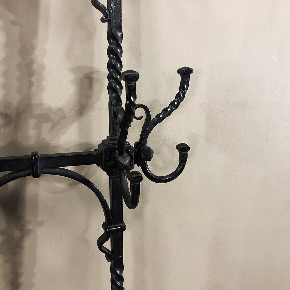 19th Century French Wrought Iron Hall Hand-Forged Tree 1