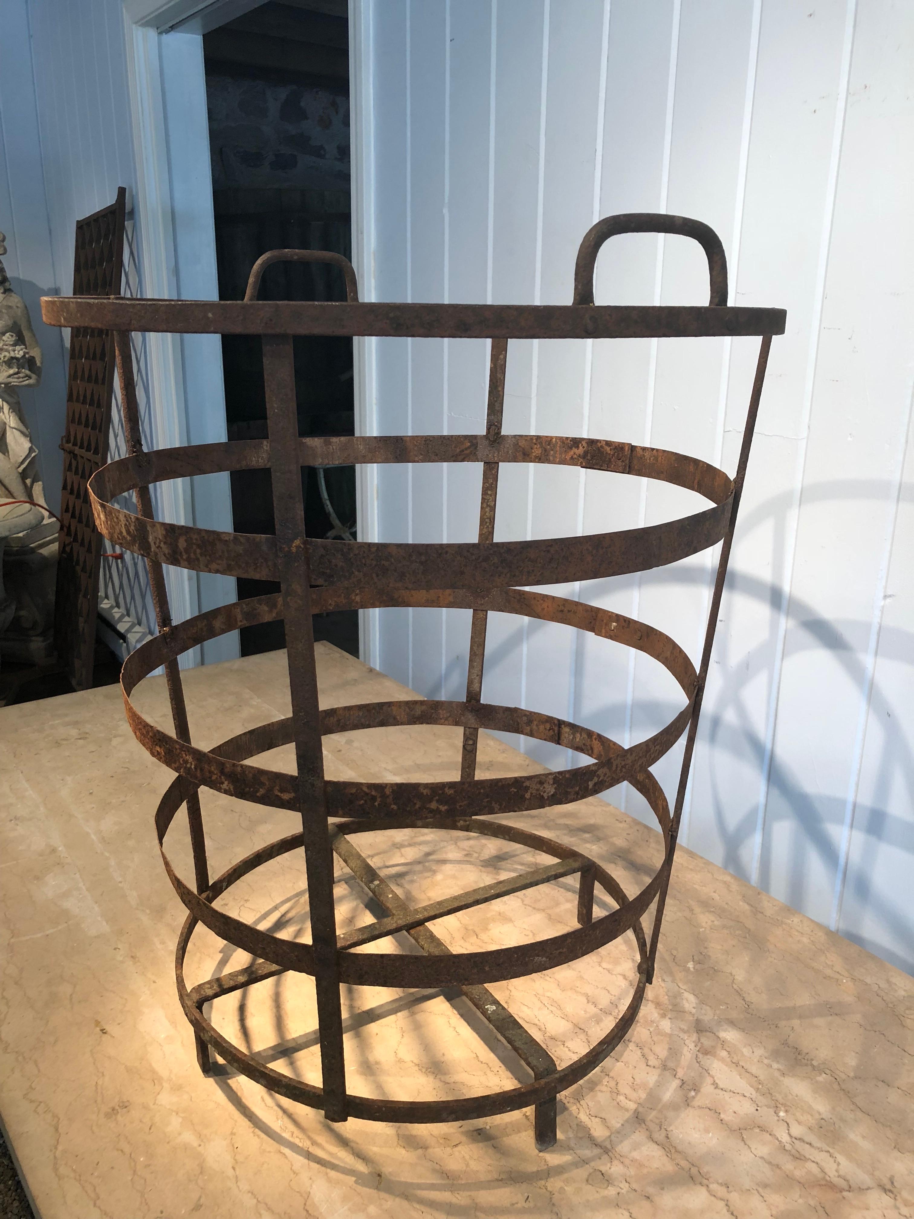 wrought iron laundry hamper