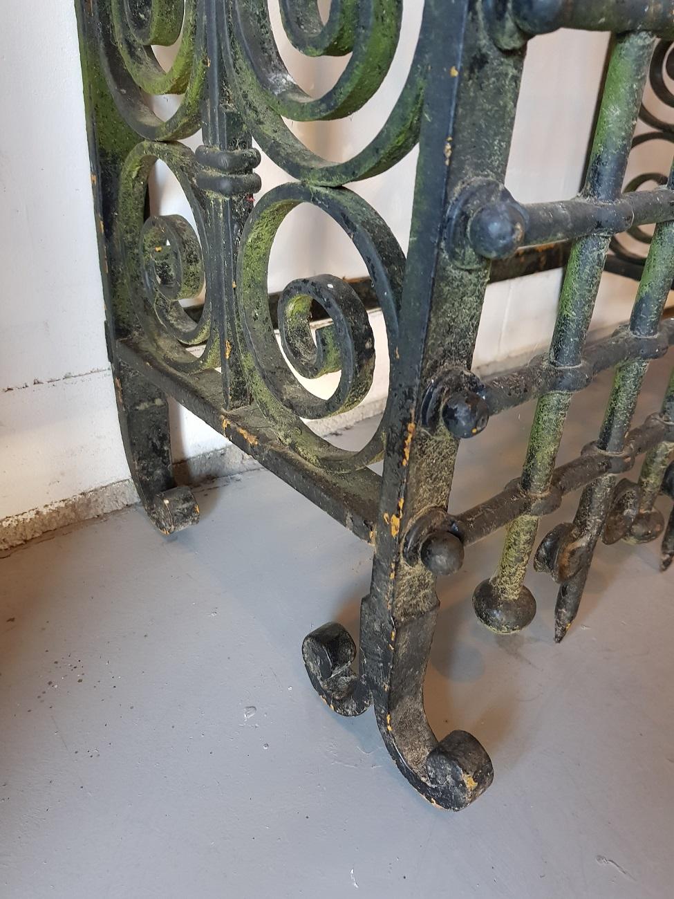 19th Century French Wrought Iron Window Grill or Bars In Good Condition In Raalte, NL