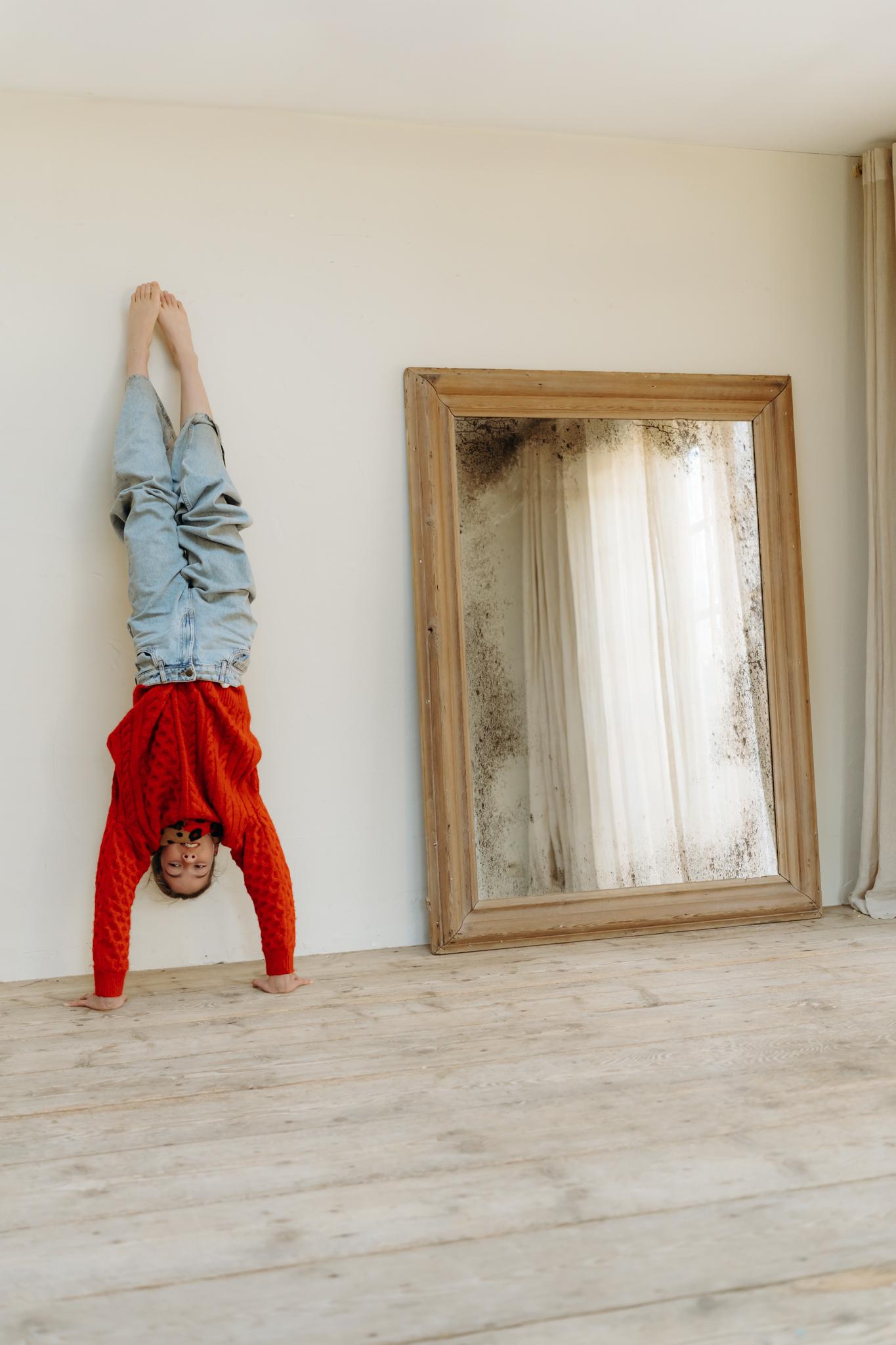 mirror can be used horizontal or vertical, lovely worn patina on the mirror glass, pineframed 