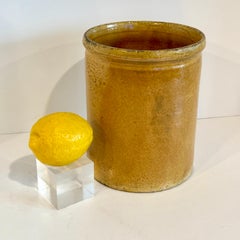 19th Century French Yellow Glazed Confit Pot