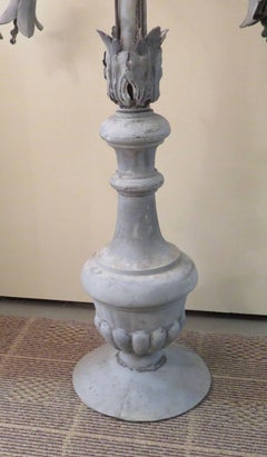 19th Century French Zinc Epi de Faitage with Flower Detail