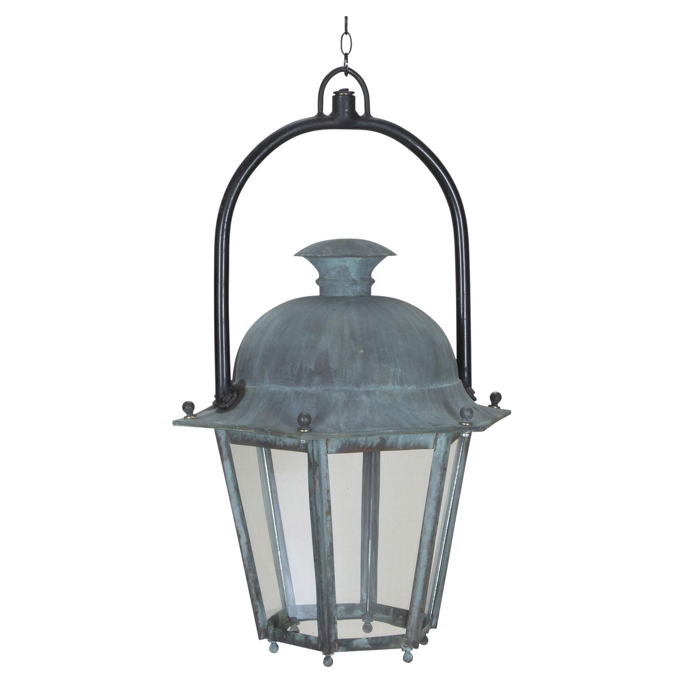 Farol francés de zinc del siglo XIX