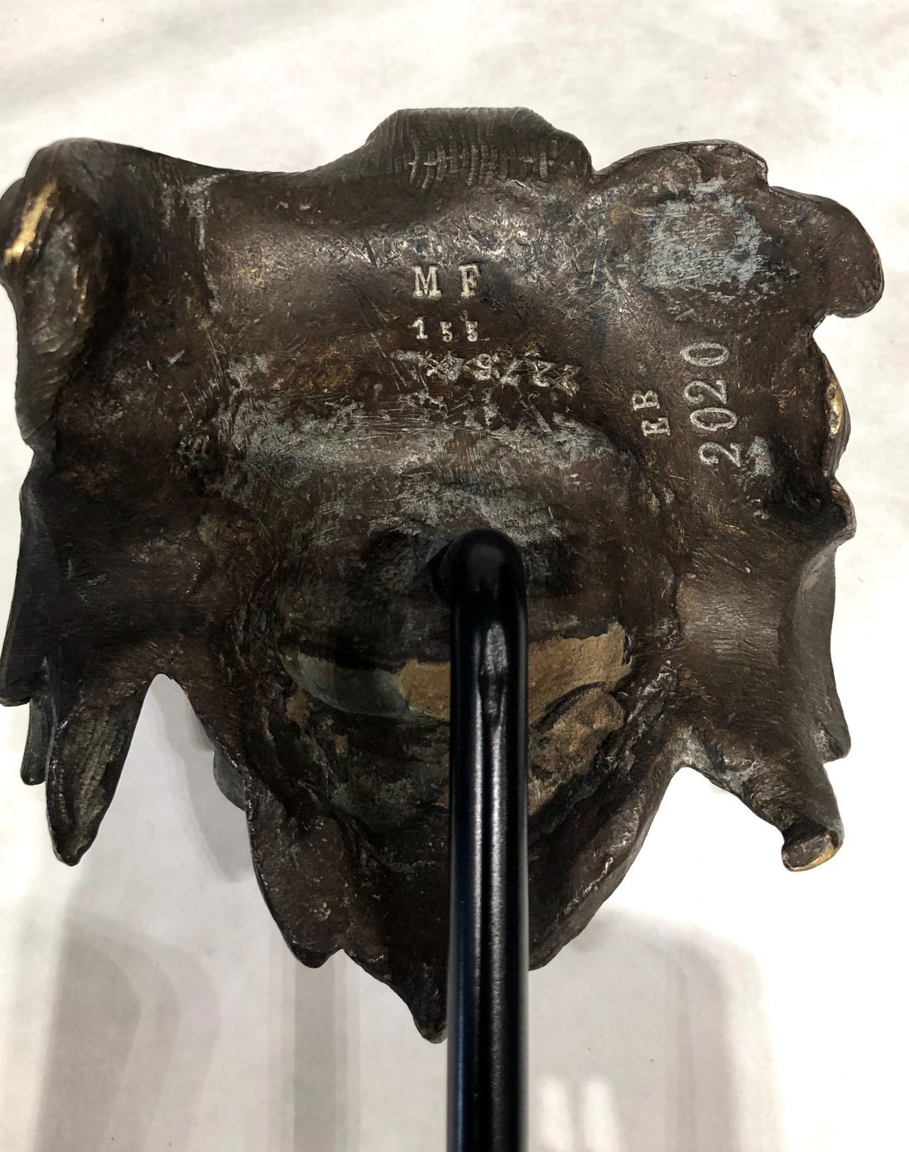 Zinc fragments de tête de lion en zinc du 19ème siècle:: ensemble de 6 en vente