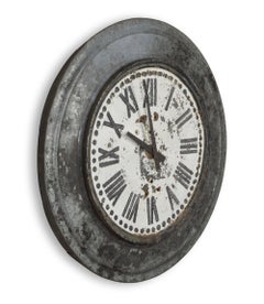 19th Century French Zinc Tower Clock