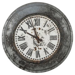 19th Century French Zinc Tower Clock