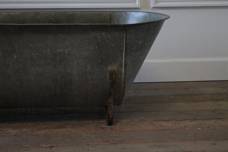 19th Century French Zinc Tub at 1stDibs