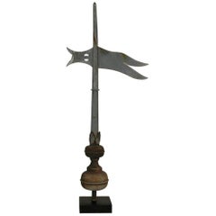 19th Century French Zinc Weathervane Roof Finial