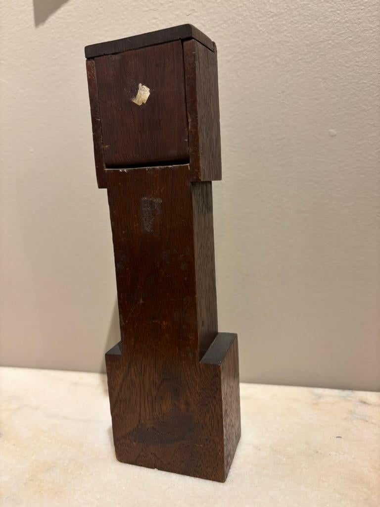 Orologio in miniatura dei nonni in legno di Oak Oak del 19° secolo in vendita 6